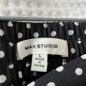 Max Studio adorable pants. Black & white polka dot wide legs pants.